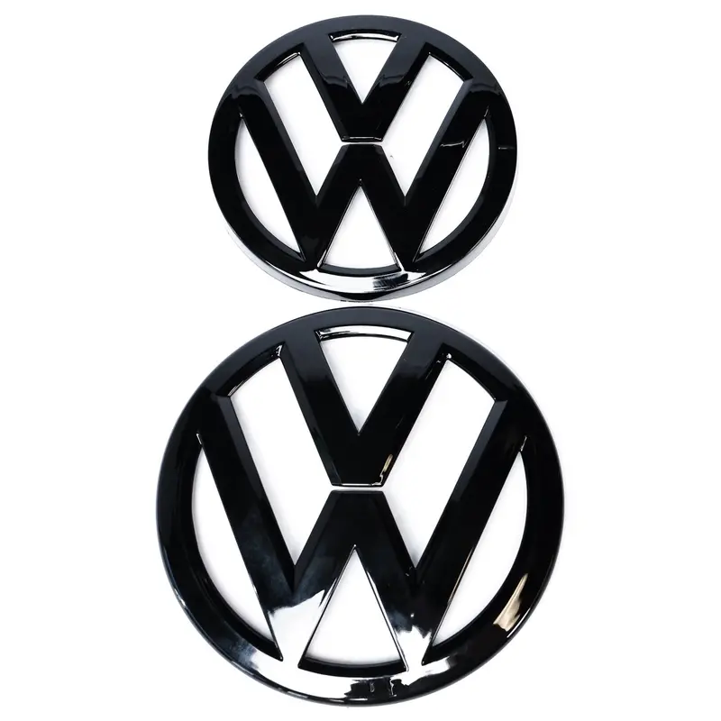 Gloss Black Vw Gti R Grille And Trunk Badge Overlay Set For Golf Mk7 1