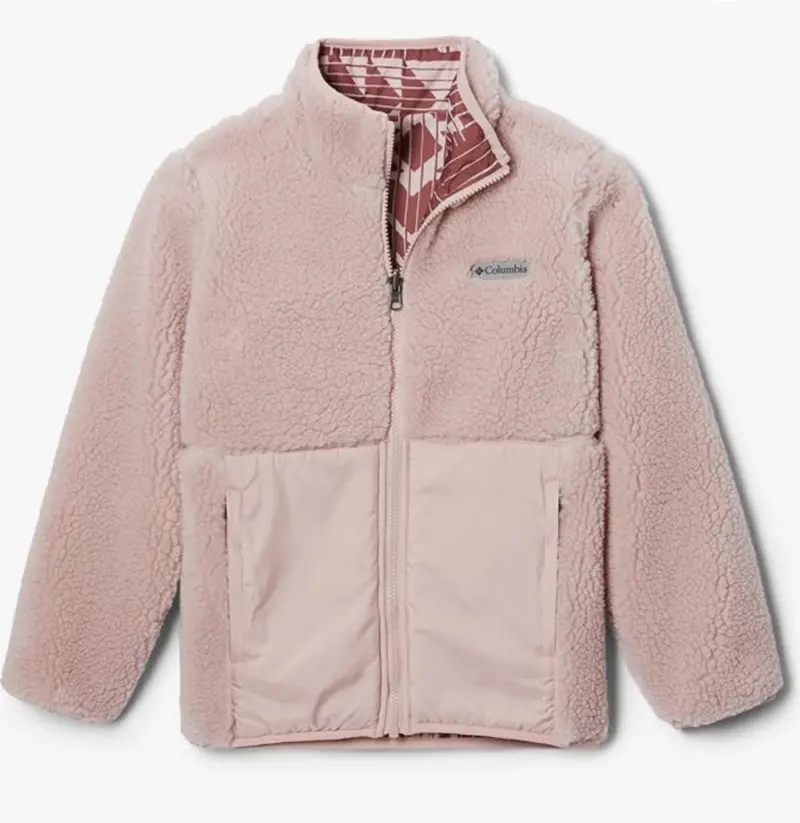 Hakatai Reversible Dusty Pink Full-Zip Jacket 1