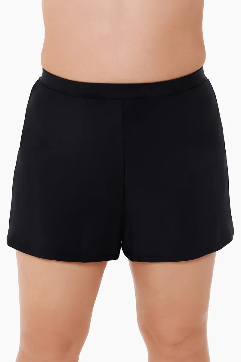 High-Waisted Swim Shorts – Plus Size Comfort 1