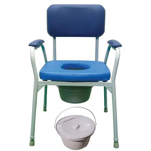 Homecraft Deluxe Aluminium Bedside Commode With Flip-Up Armrests 1