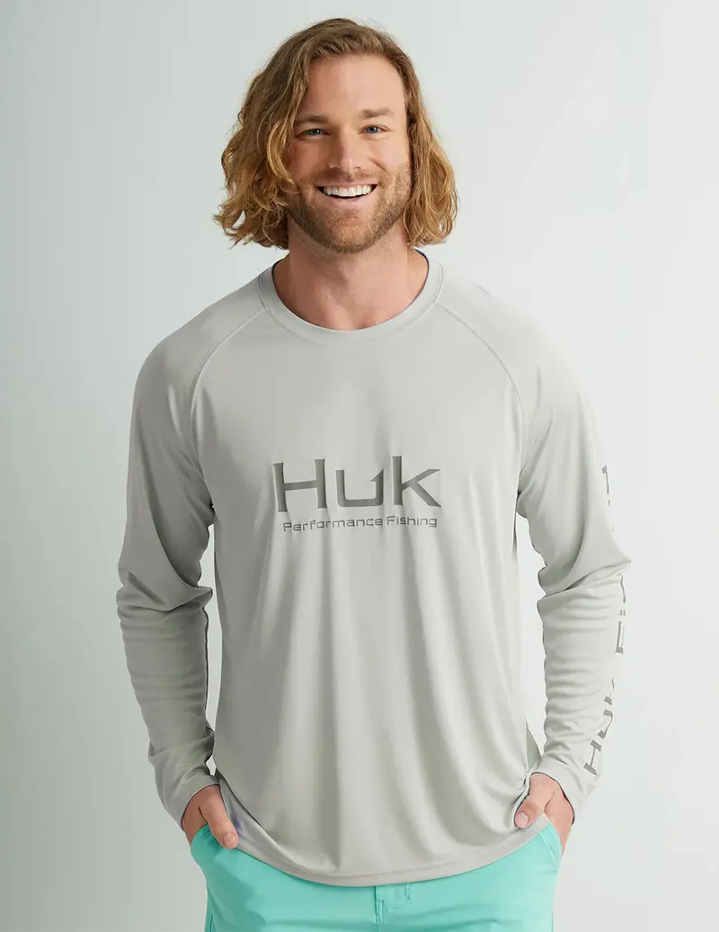 Huk Men'S Pursuit Performance Crew Neck Top For Outdoor Activities 1