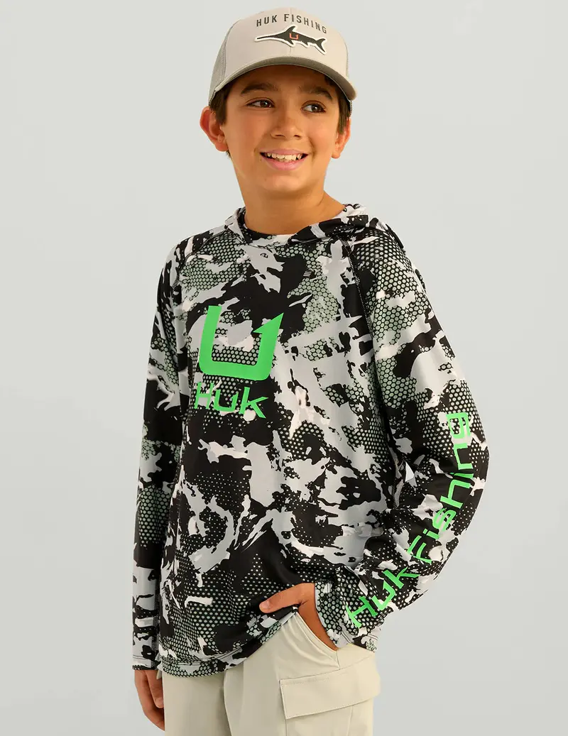 Huk Youth Icon Printed Performance Hoodie For All-Day Comfort 1