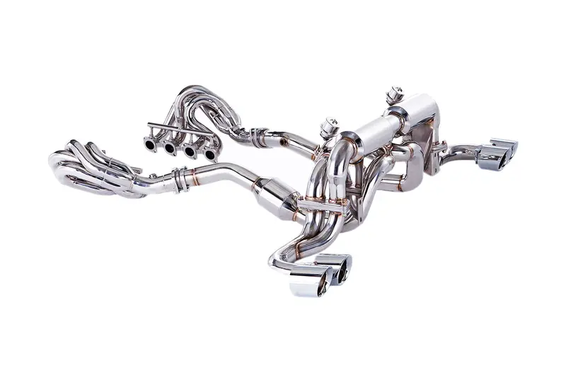 Ipe Valvetronic Exhaust + Heat Shield With Obd2 Remote & Titanium Blue Tips For Ferrari 360 Modena (2000–2004) 1