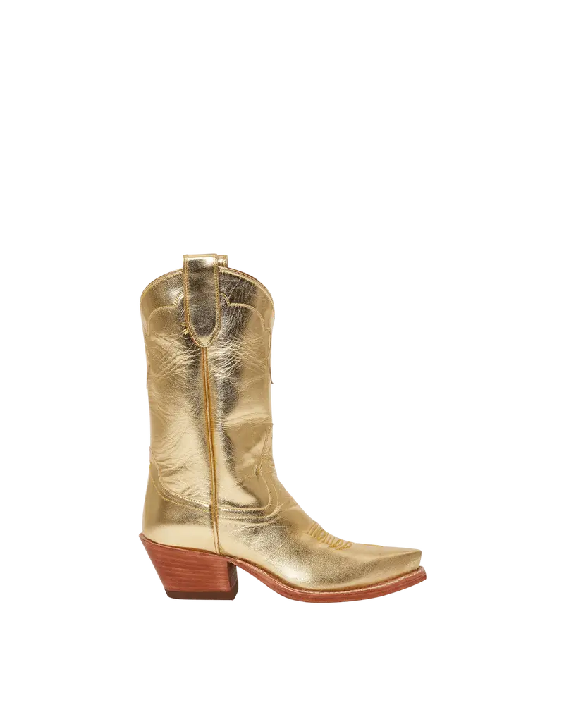 Kerri Gold Metallic Boots 1