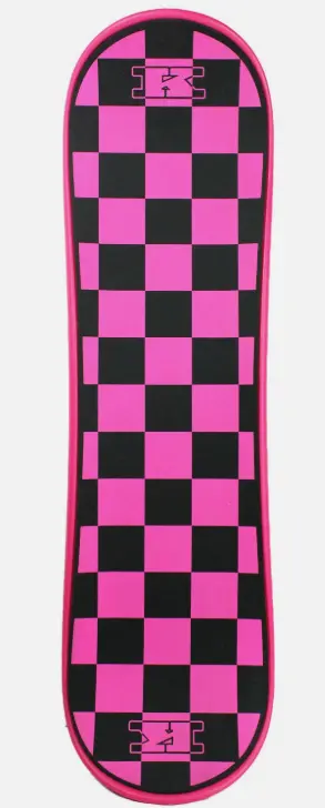 Krown Snowskate – 9" X 32" Pink Checkerboard Style 1