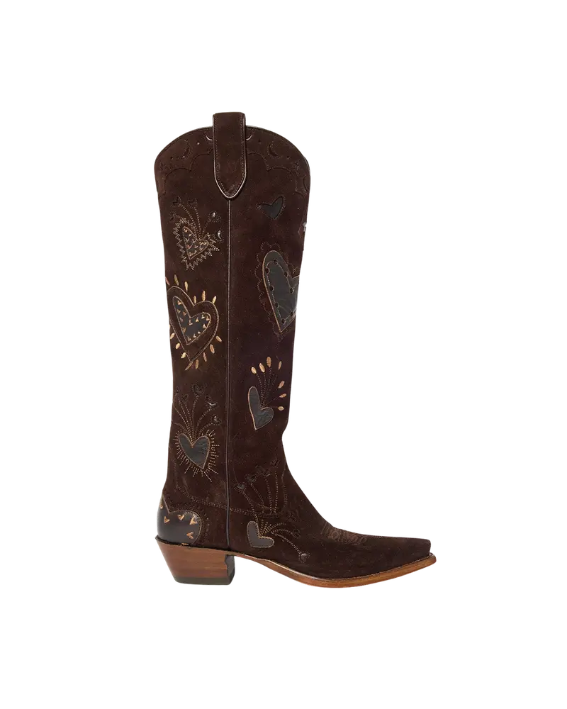 Lilly Chocolate Suede Sandal 1