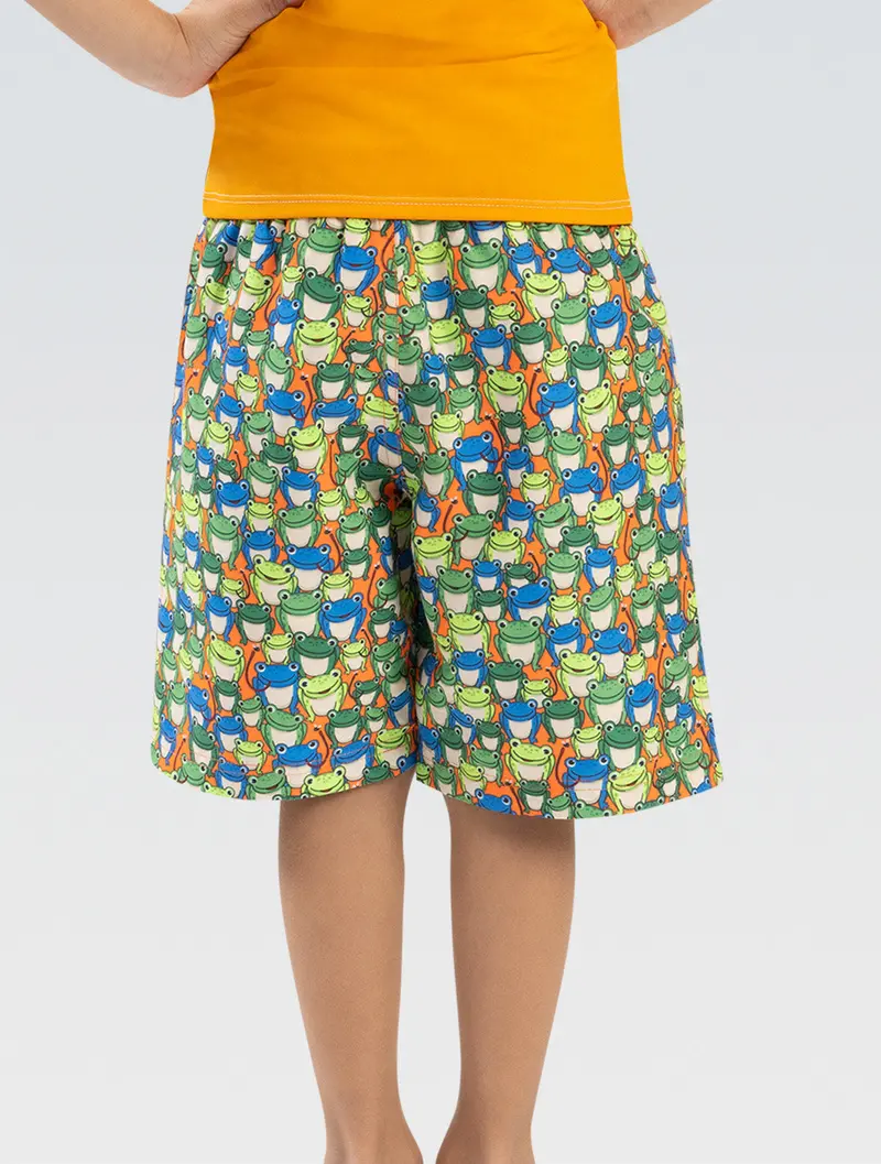 Little Dolfin Leapin Frogs Boys’ Swim Trunks 1