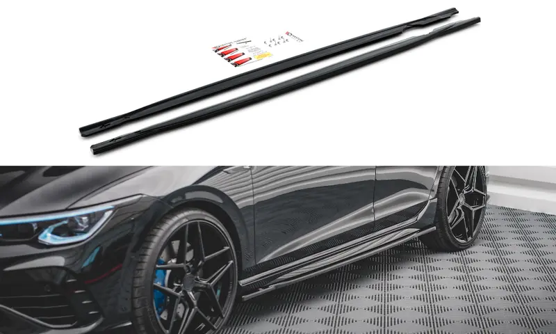 Maxton Design V.2 Side Splitters For Vw Golf Mk8 R 1