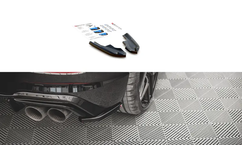 Maxton Design V.4 Rear Side Splitters For Vw Golf Mk8 R 1