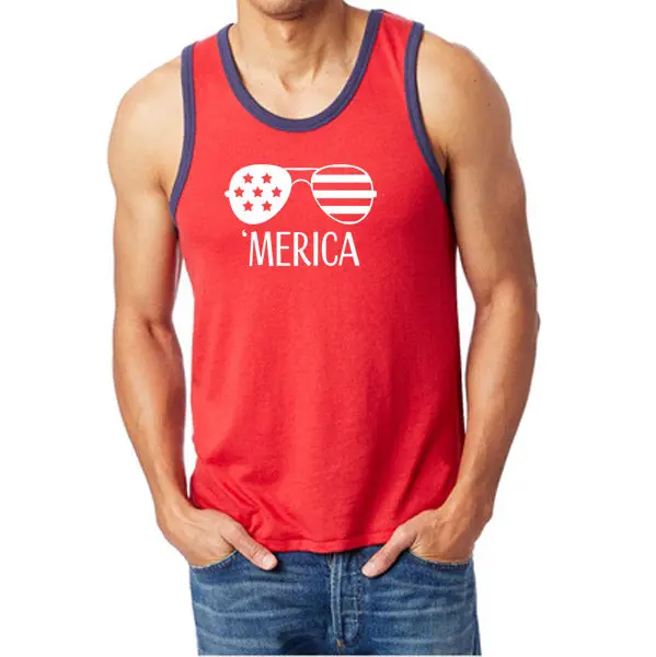 'Merica Graphic Tank Top For Men 1