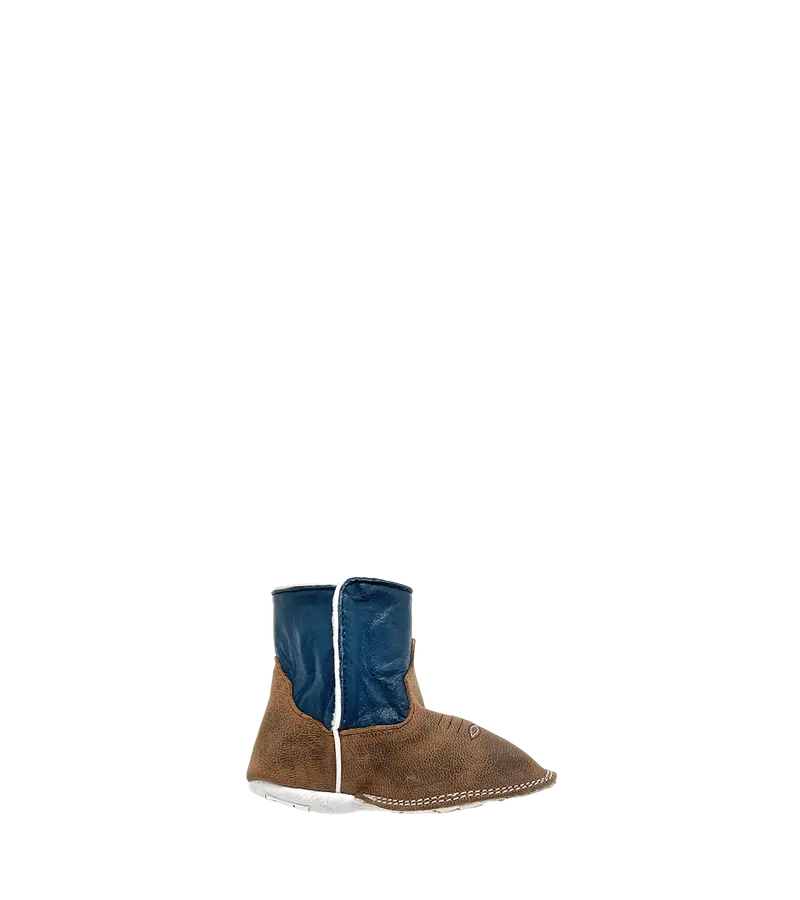 Miron Crosby Navy Blue Baby Booties 1