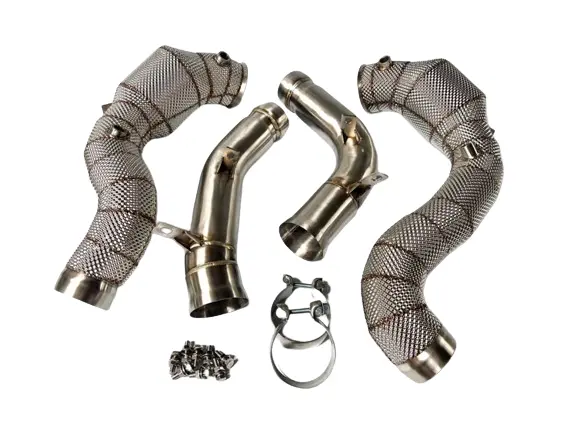 Mode 200Cpsi Catted 3.5" Downpipes With Heat Shield — Mercedes-Amg E63S W213 (Sedan, Coupe, Wagon) 1
