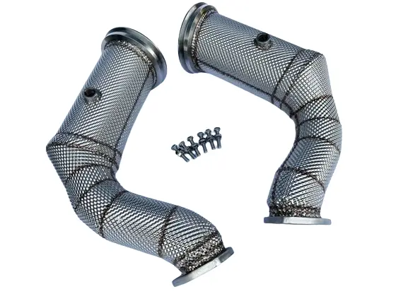 Mode Design 200Cpsi Catalyzed Downpipe With Heat Shield For Audi Sq7, Sq8, And Rs Q8 (4M Platform) 1