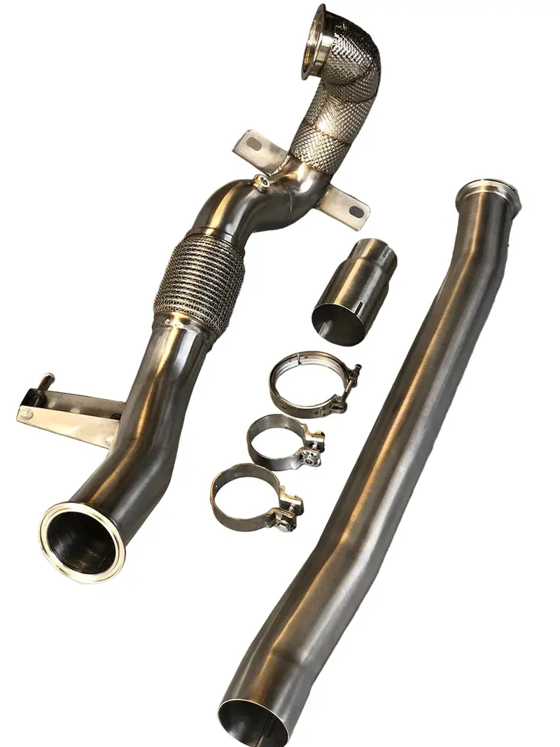 Mode Design 200Cpsi Catted 3.5" Downpipe With Heat Shield For Mqb Awd – Golf Mk7/Mk7.5 R, Audi A3/S3 8V, Tt/Tts 8S (Ea888) 1