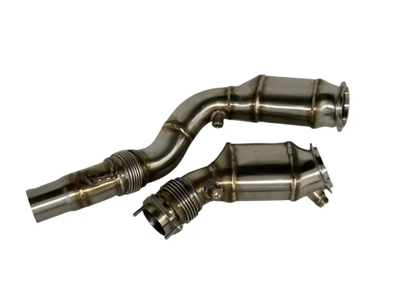 Mode Design 200Cpsi Catted Downpipe With Heatshield For Bmw S55-Powered M3 F80, M4 F82, And M2 Competition F87 1