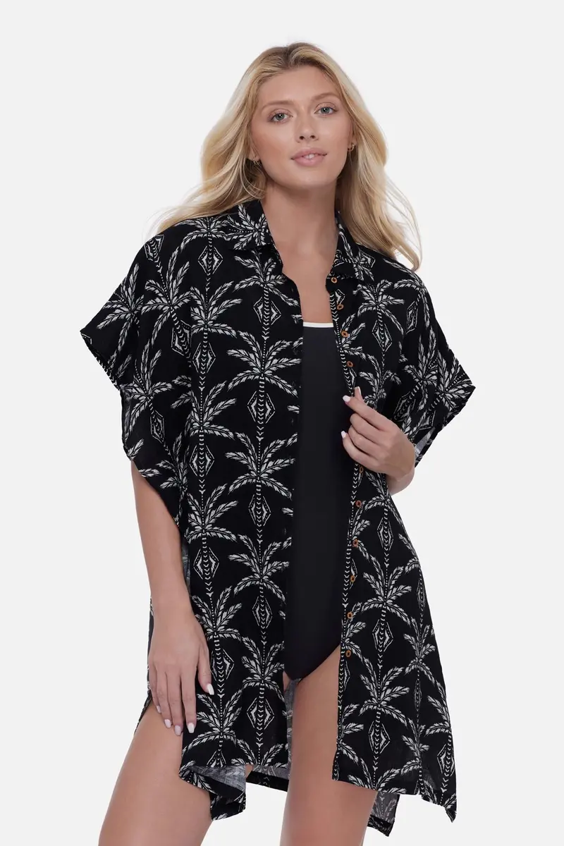 Ocean Blvd Print Beach Shirt 1