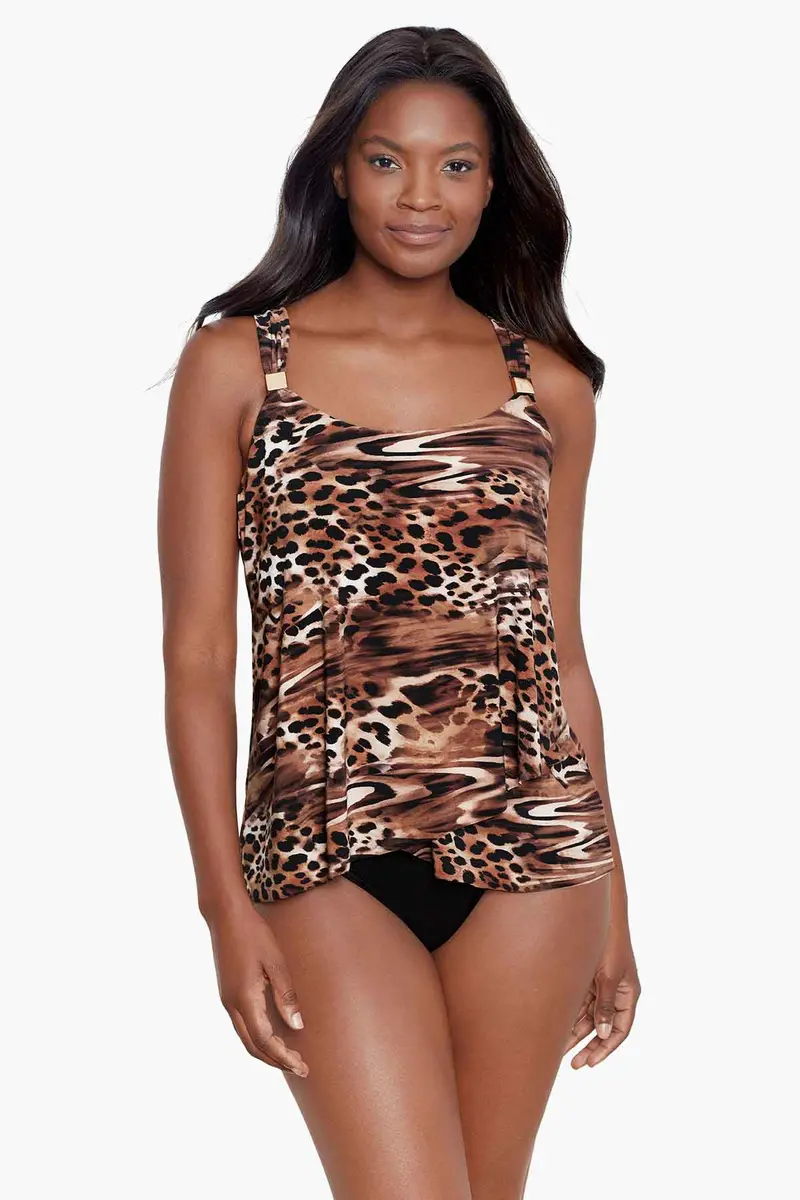 Ocicat Print Dazzle Tankini Top 1