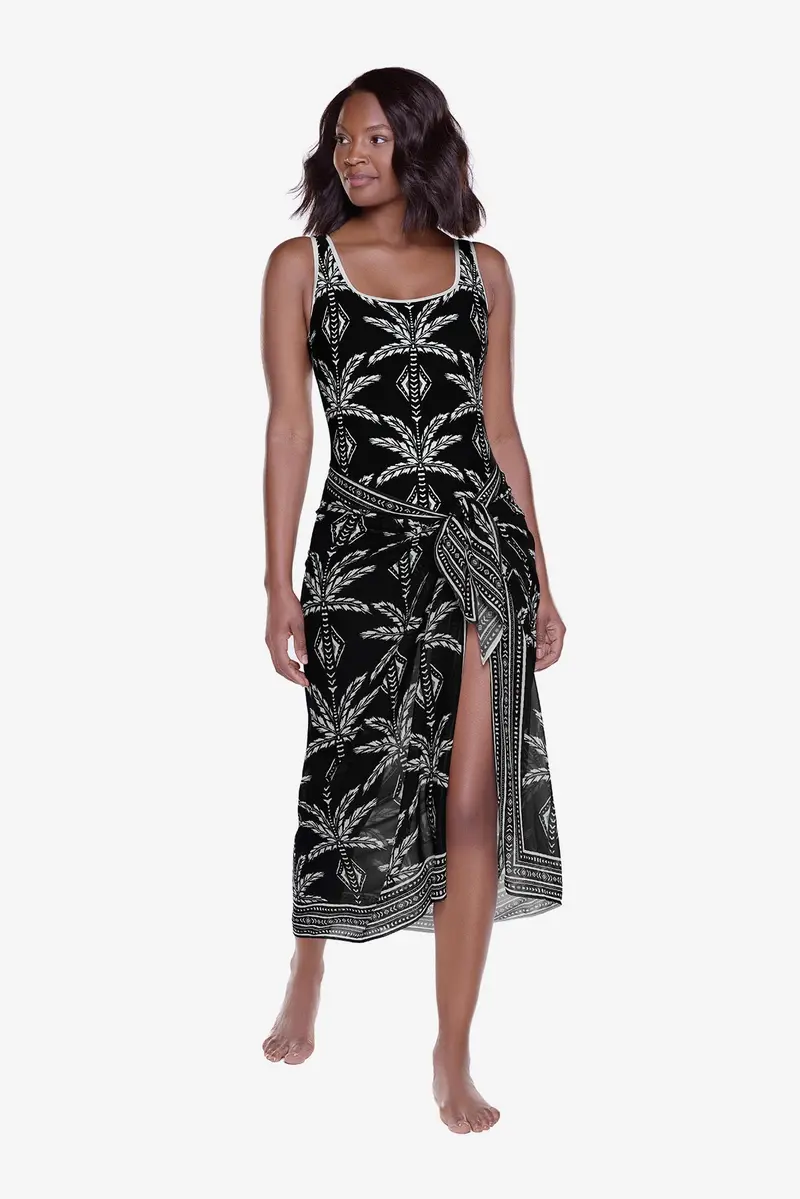 Pareo Cover-Up In Ocean Blvd Coastal Print 1