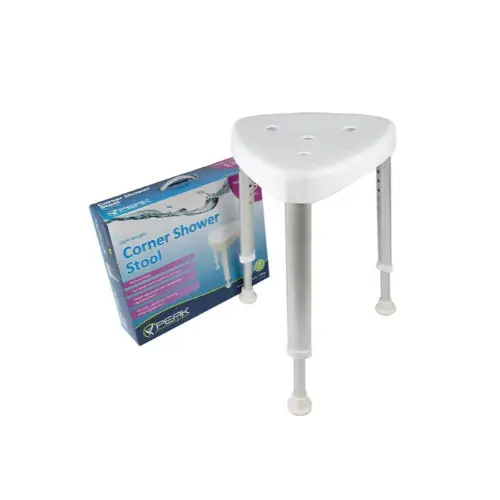 Peak Corner-Fitting Shower Stool For Compact Bathrooms 1