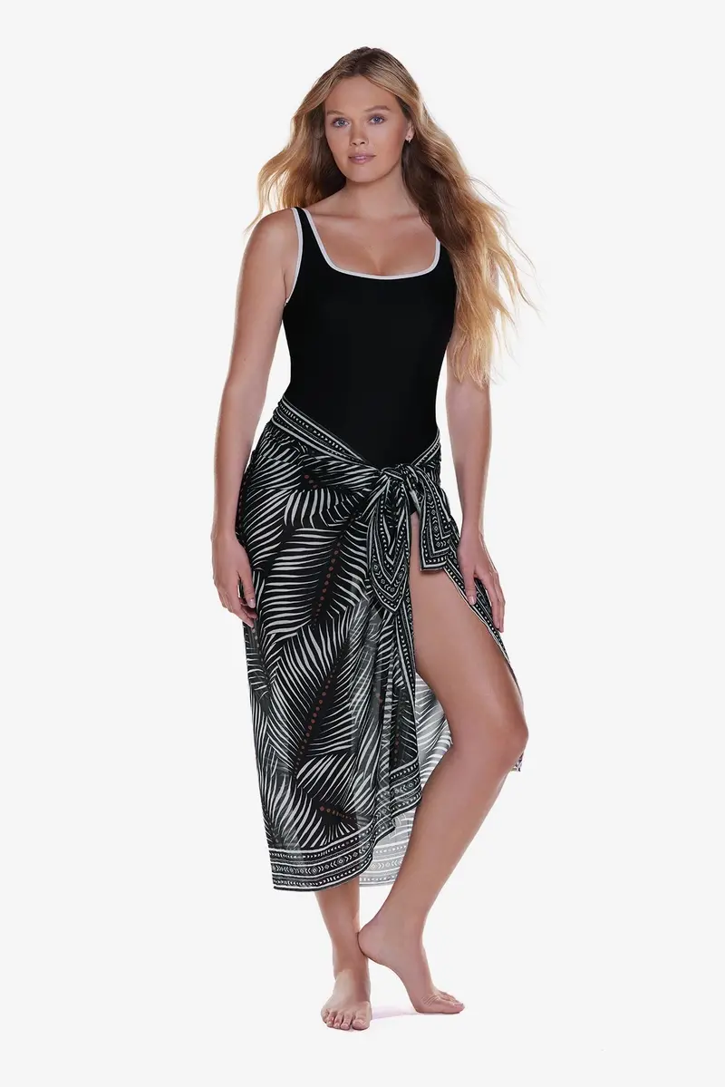Perla Palma Print Pareo Cover-Up 1