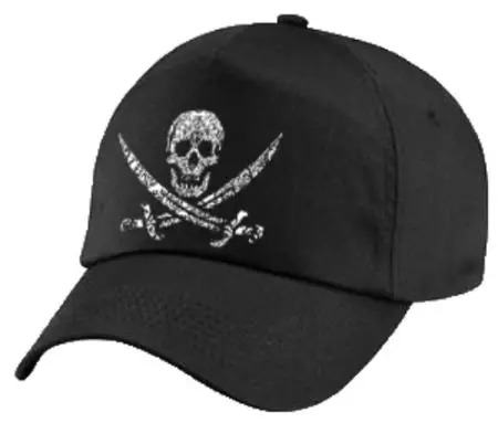 Pirate Crest Embroidered Cotton Cap 1
