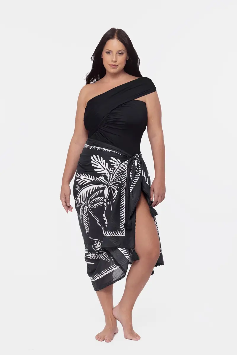 Plus Size Hearts Of Palm Pareo Cover-Up 1