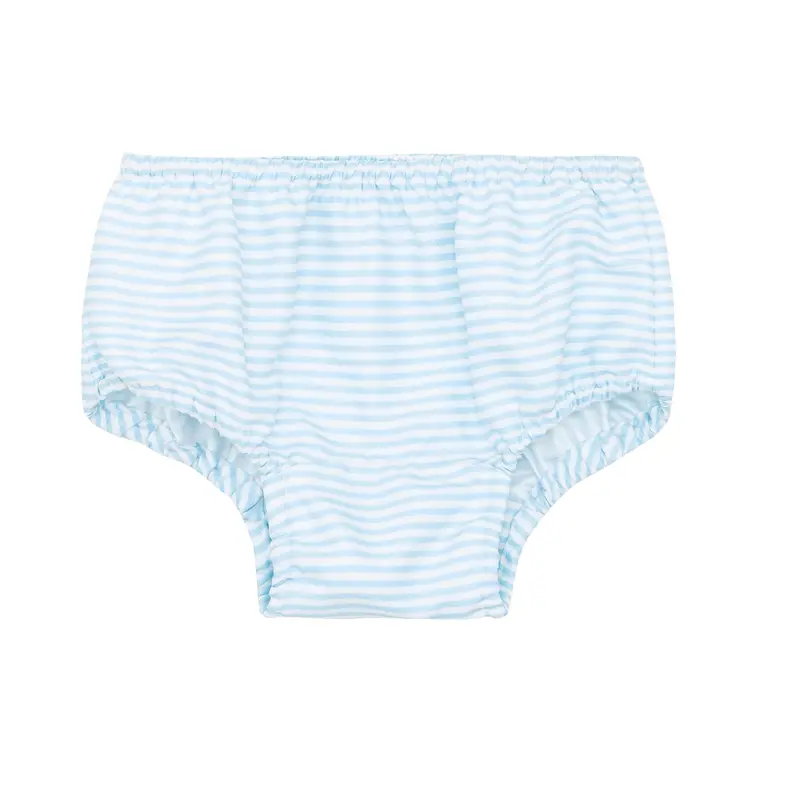 Powder Blue Striped Diaper Cover For Infants 1