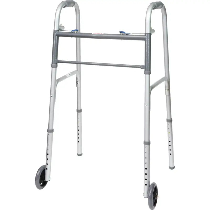 Probasics Economy Two-Button Folding Steel Walker 1