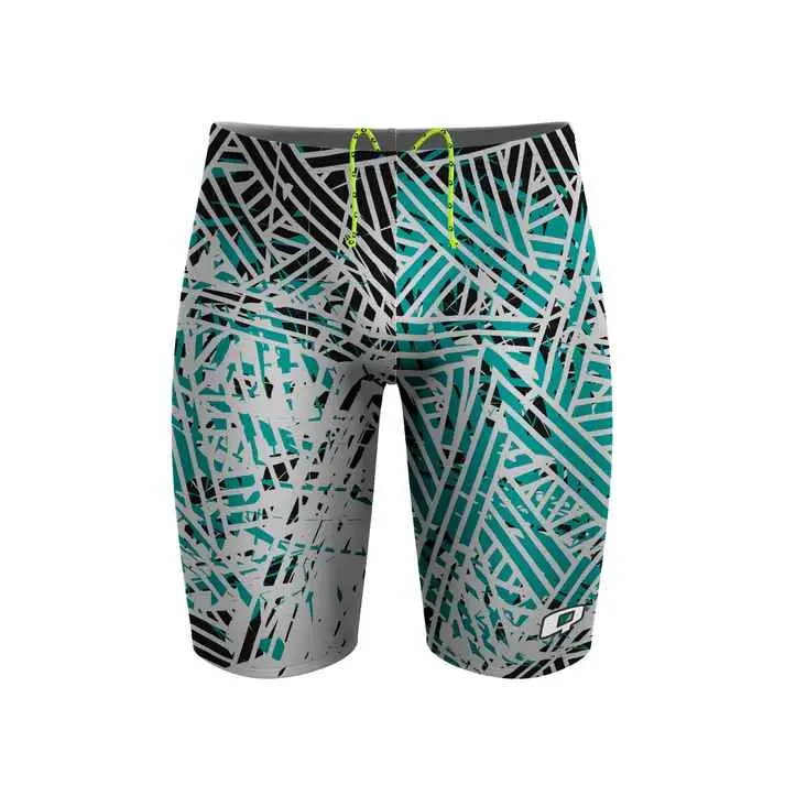 Q Swimwear Chaotic Pattern Jammer Swimwear 1