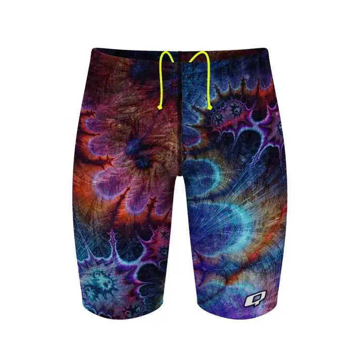 Q Swimwear Psychedelic Tie-Dye Jammer Swimwear 1