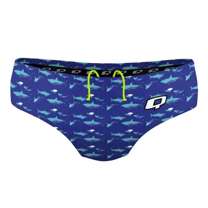 Q Swimwear Shark Blue Classic Swim Brief 1
