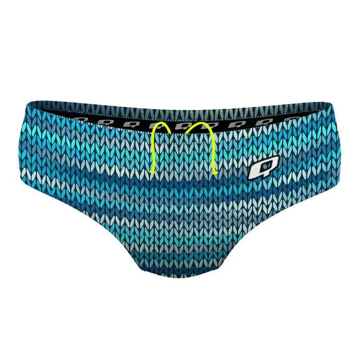 Q Swimwear Winter Sweater Texture Classic Swim Brief 1