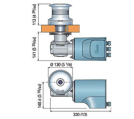 Quick Tumbler Tb3 700W 12V Marine Winch With Bell Housing 1