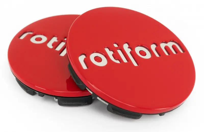 Rotiform Limited-Edition Red Centre Cap With Chrome Logo 1