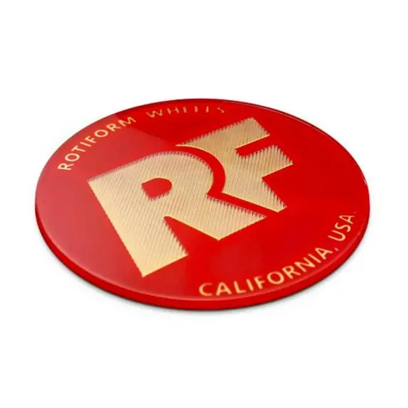 Rotiform Red Centre Cap Insert With Gold Rf Logo – For Rotiform Hex Wheel Caps Only 1