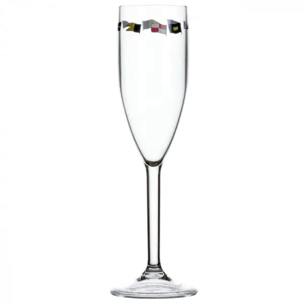 Set Of 6 Champagne Flutes – Flag Motif – Model 12105 1