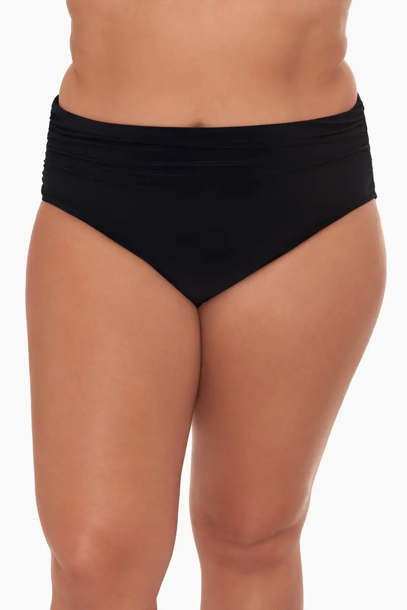 Shirred Jersey Swim Bottom – Plus Size Flexibility 1