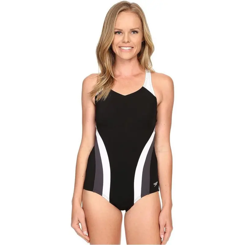 Speedo Flow Active Chlorine-Resistant Black One-Piece 1