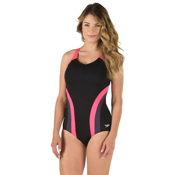 Speedo Flow Active Chlorine-Resistant Pink One-Piece 1