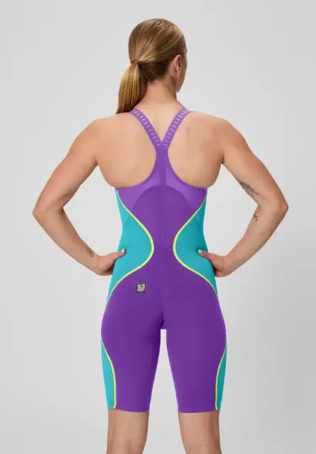 Speedo Lzr Pure Intent 2.0 Closed-Back Kneeskin – Purple And Turquoise 1