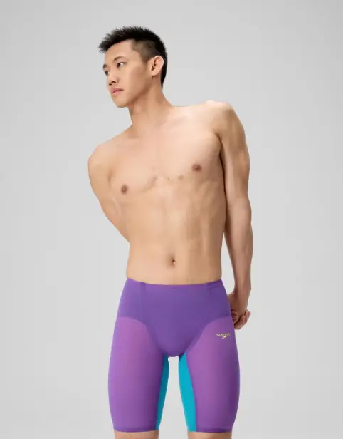 Speedo Lzr Pure Valor 2.0 High-Waist Jammer – Purple And Turquoise 1