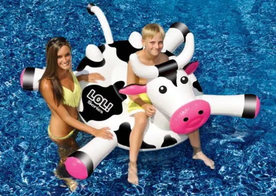 Swimline Crazy Cow Giant Ride-On Inflatable Pool Float 1