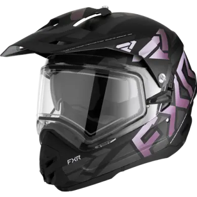 Torque X Team Motorcycle Helmet With Electric Shield & Sun Shade – Grape Colorway 1