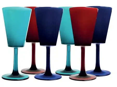 Vino Collection – Set Of 6 Colorful Red Wine Glasses (Model 26104) 1