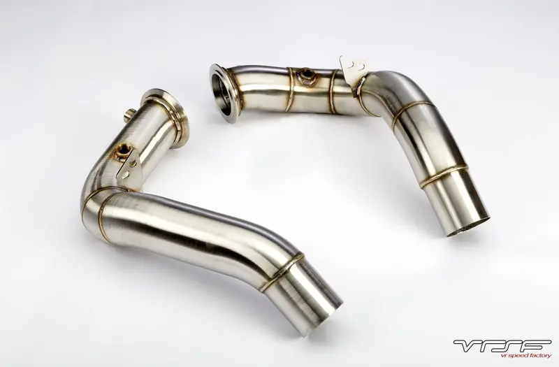 Vrsf 3" Catless Stainless Steel Downpipes For Bmw S63 M5 (F10), M6 (F06/F12/F13, 2011–2018) 1