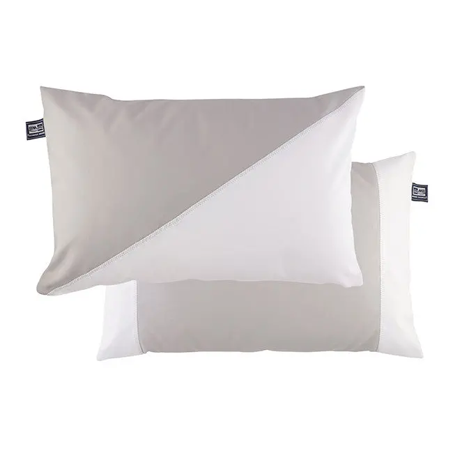 Waterproof Cushion Pair – Gray & White, 40 Cm Square 1