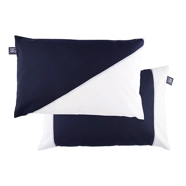 Waterproof Cushion Pair – Navy Blue & White, 40 X 60 Cm 1