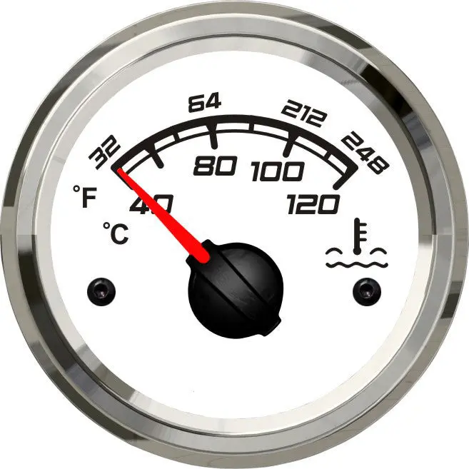 White Engine Coolant Temperature Gauge – 40–120°C 1