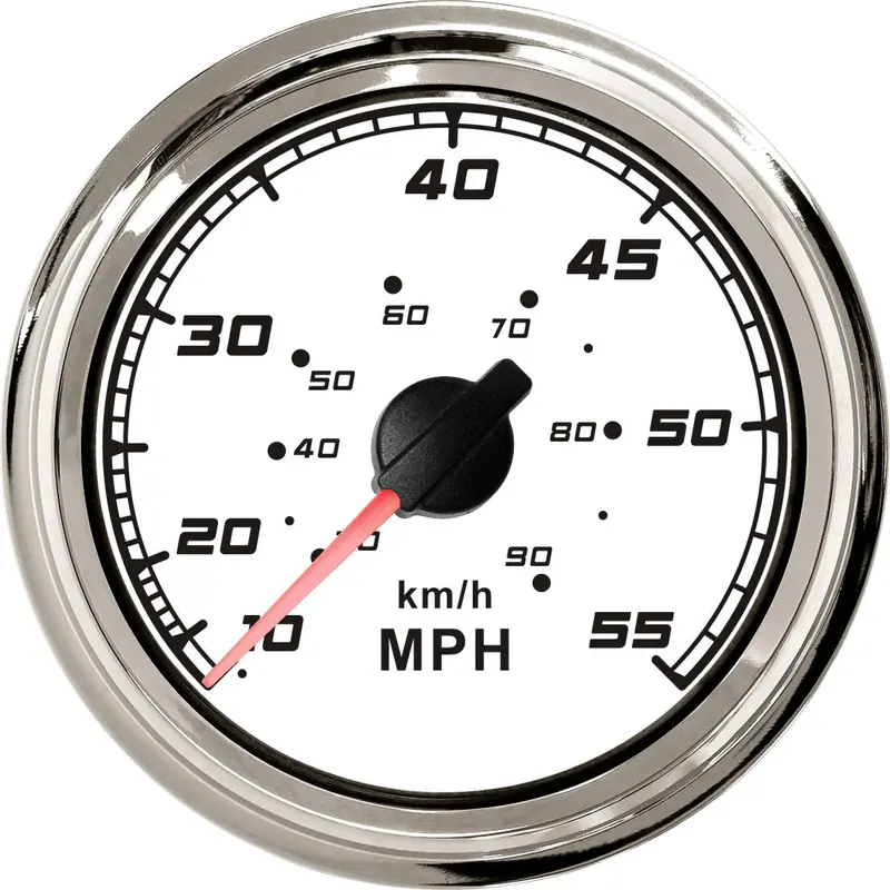 White Water-Pressure Speedometer – 0–55 Mph 1