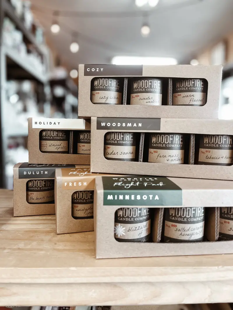 Woodfire Scented Candle Flight Pack – Travel-Sized Set 1